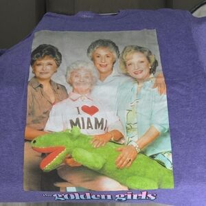 Purple Graphic Tee with 'The Golden Girls' Print